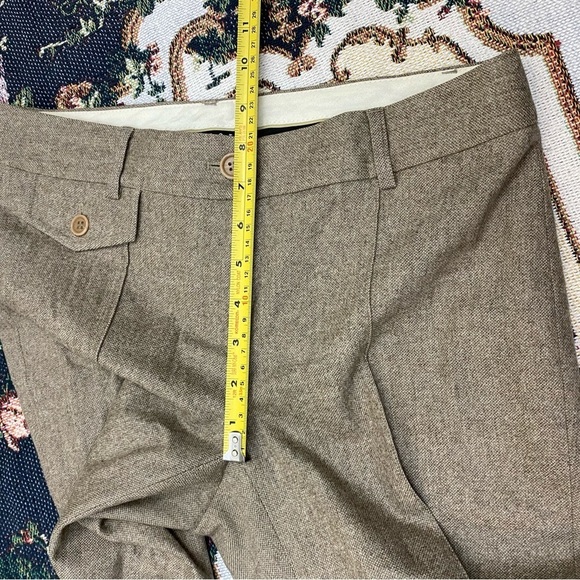 Theory Wool Brown Tailored Trouser Neutral Bootcut Office Formal Pants Women’s 2 - Picture 7 of 16